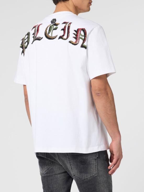 26SS 필립 플레인 반팔 티셔츠 SAFCMTK8845PJY002N 01 White - PHILIPP PLEIN