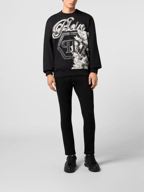 26SS 필립 플레인 긴팔 티셔츠 SAFCMJO1432PTE180N 02 Black - PHILIPP PLEIN
