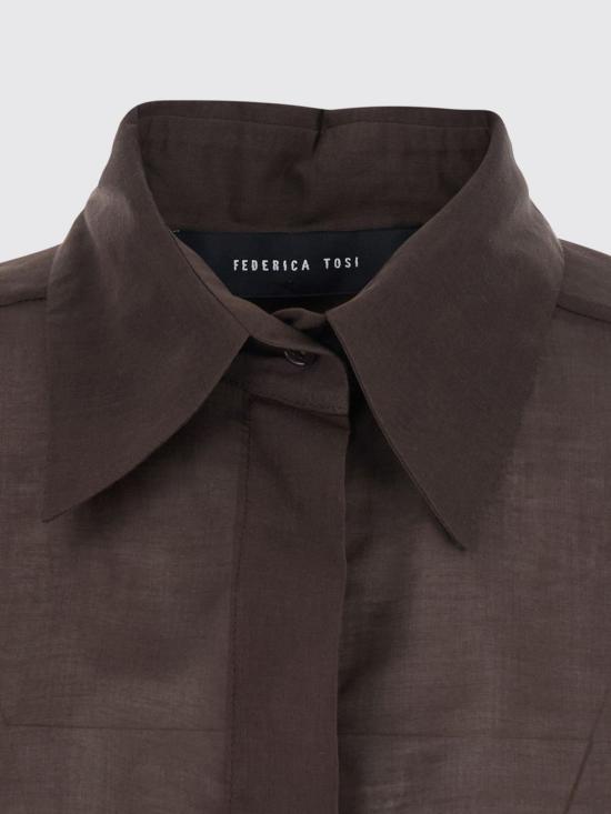 26SS 페데리카 토시 블라우스 41113415 69 Brown - FEDERICA TOSI