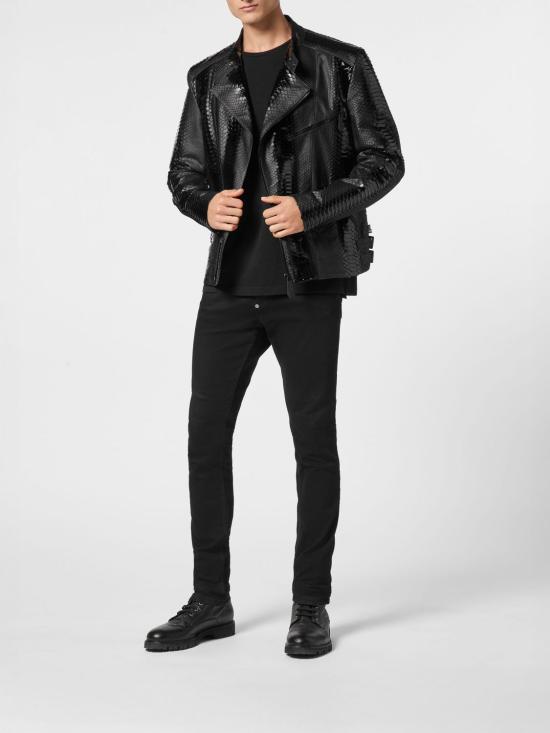 26SS 필립 플레인 가죽 자켓 PADCMLB1540PLE029P 02 Black - PHILIPP PLEIN