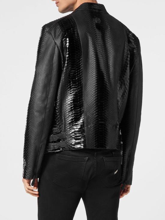 26SS 필립 플레인 가죽 자켓 PADCMLB1540PLE029P 02 Black - PHILIPP PLEIN