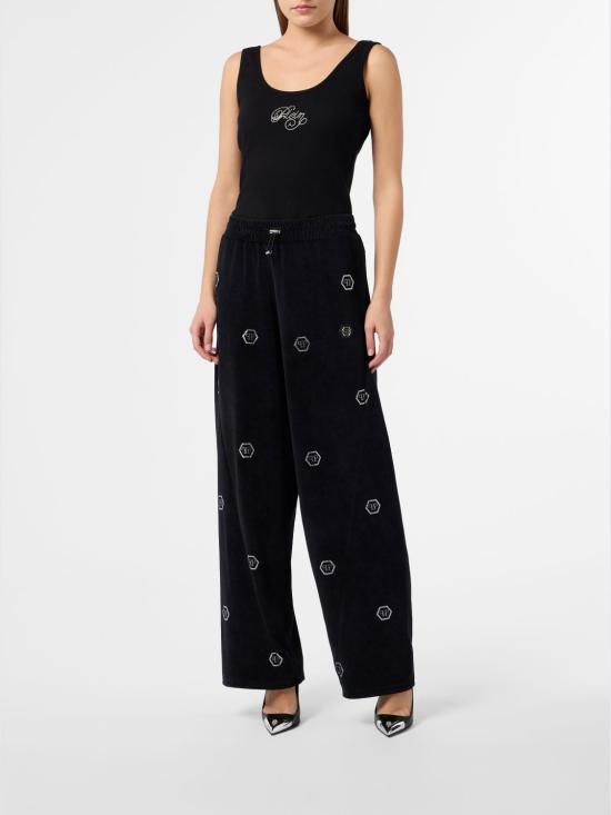 26SS 필립 플레인 스트레이트 팬츠 SAFCWJT2194PTE003N 02 Black - PHILIPP PLEIN