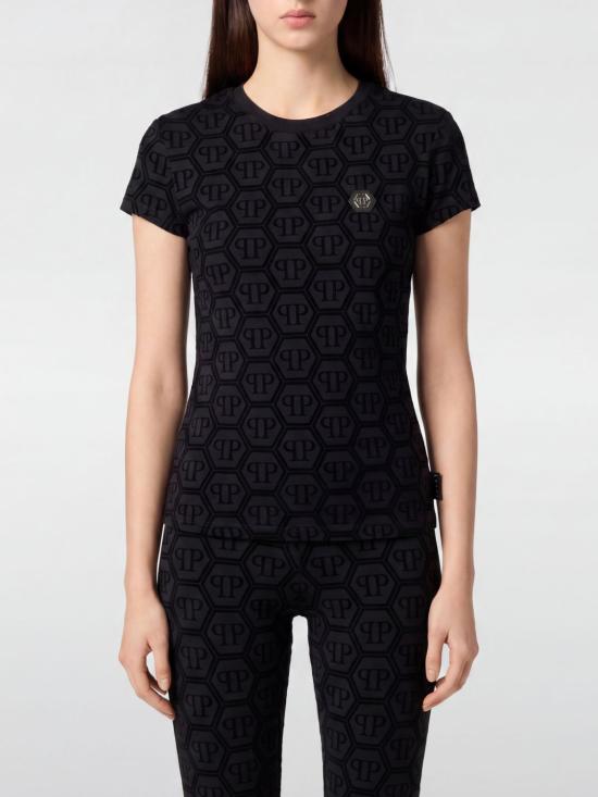 26SS 필립 플레인 반팔 티셔츠 SAFCWTK3841PJY002N 02 Black