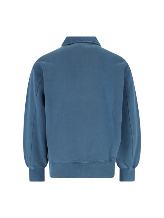 26SS 칼하트 WIP 하프 집 디트로이트 스웨트셔츠 I036350 3IM06 BLUE RIVER STONE WASHED DOM - CARHARTT WIP