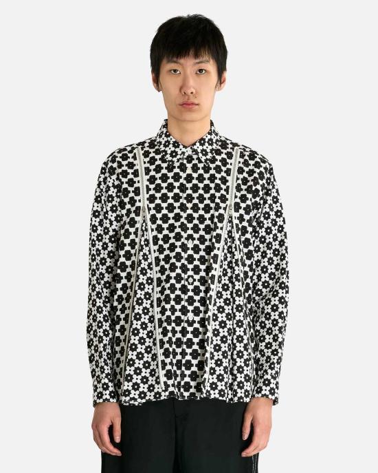  꼼데가르송 긴팔 셔츠 Comme Des Garçons 더블 지퍼 버튼 업