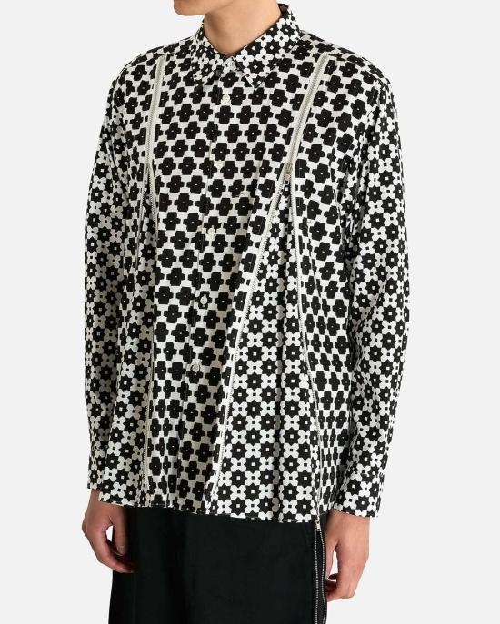  꼼데가르송 긴팔 셔츠 Comme Des Garçons 더블 지퍼 버튼 업 - COMME DES GARCONS