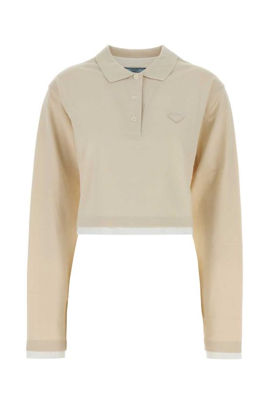 26FW 프라다 폴로 티셔츠 39683SOOO1736 F0K74 Beige o Tan