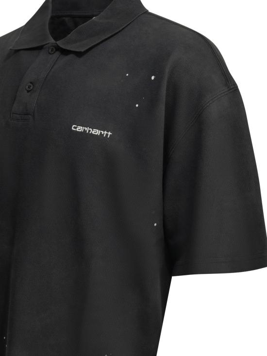 26FW 칼하트 WIP 폴로 티셔츠 I03685689 EJ Black - CARHARTT WIP