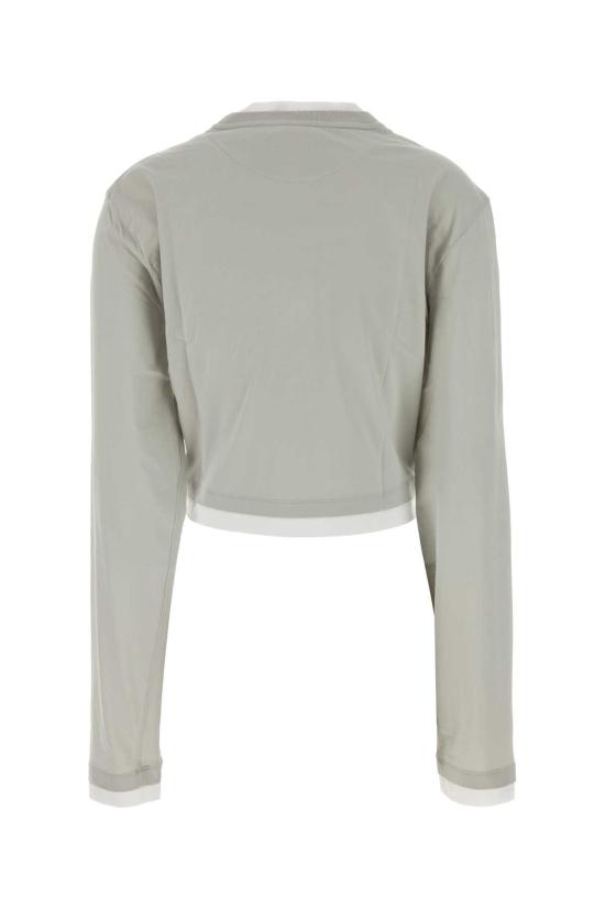 26FW 프라다 긴팔 티셔츠 34693SOOO15ZG F0K44 Grey - PRADA