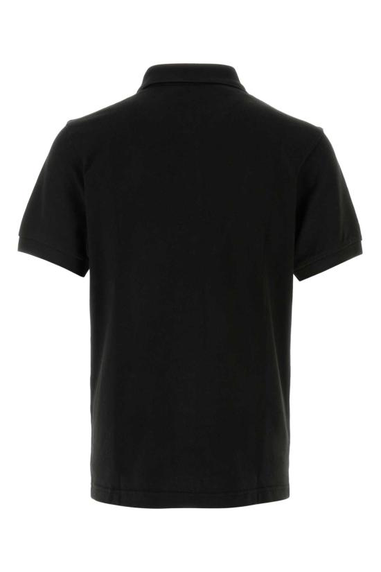 26FW 겐조 시그니처 엠브로이드 슬림 코튼 폴로 셔츠 FG65PO1554PU 99J Black - KENZO