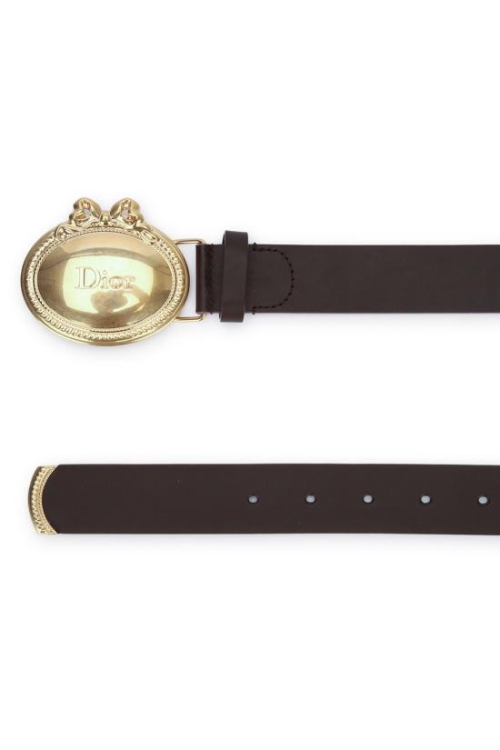 26FW 디올 가죽 벨트 4730OXTOL DARBRO DARKBROWN - DIOR