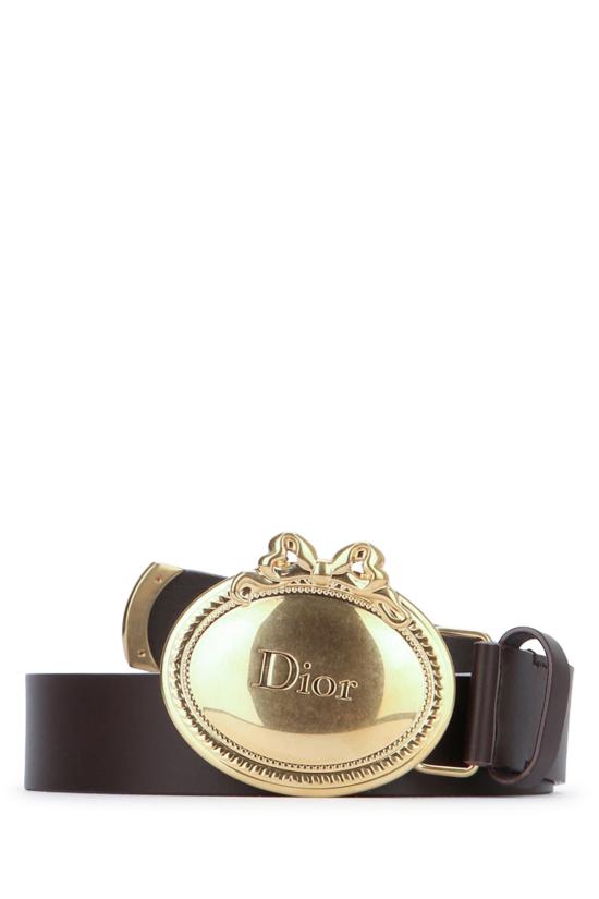 26FW 디올 가죽 벨트 4730OXTOL DARBRO DARKBROWN