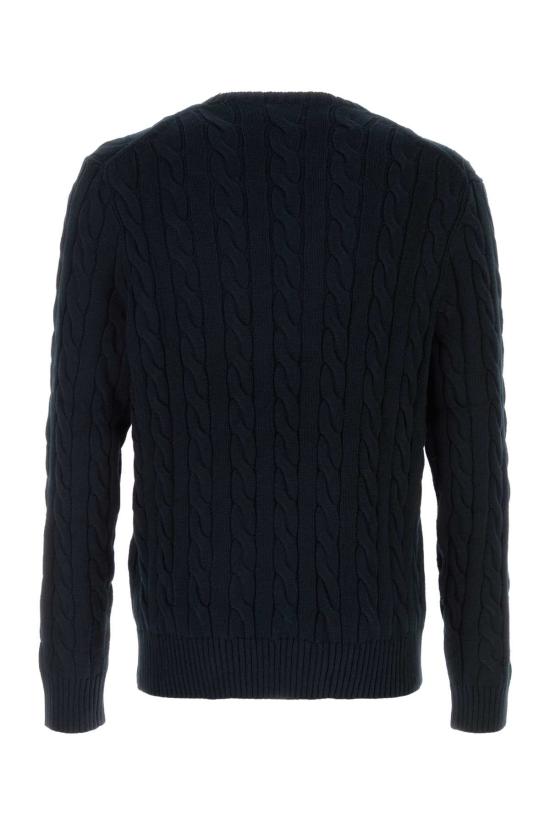 26FW 폴로 랄프로렌 로고 자수 케이블 니트 스웨터 710775885 555 Blue - POLO RALPH LAUREN