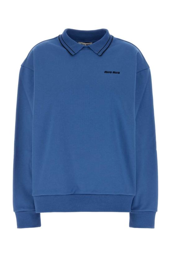 26FW 미우미우 폴로 티셔츠 MJLA65SOOO191L F0013 Light Blue