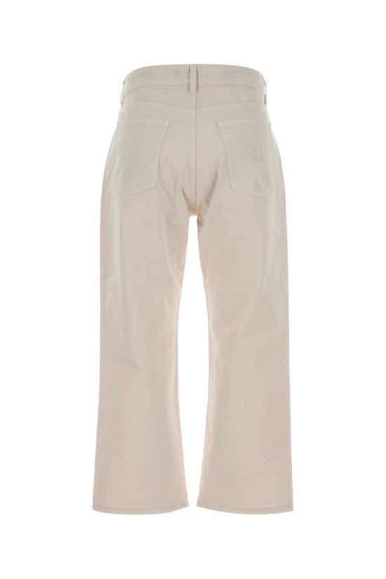 26FW 미우미우 와이드 레그 진 GWP613SOOO197V F0009 White - MIU MIU
