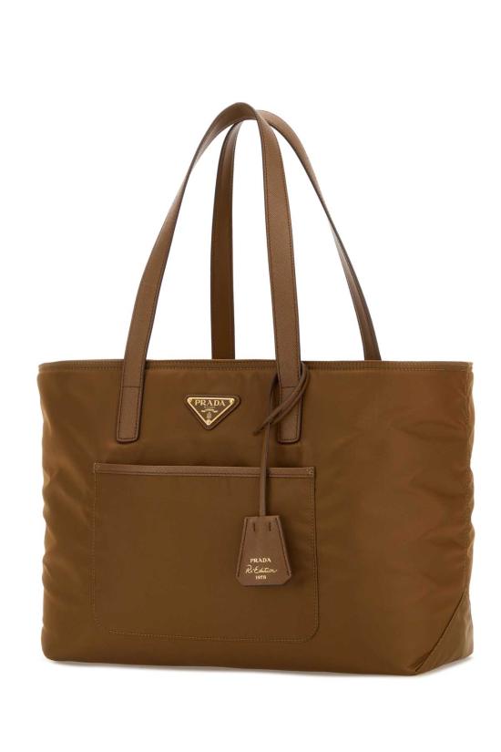 26FW 프라다 리에디션 1978 리나일론 사피아노 레더 토트백 1BG555R064 F0134 Brown - PRADA