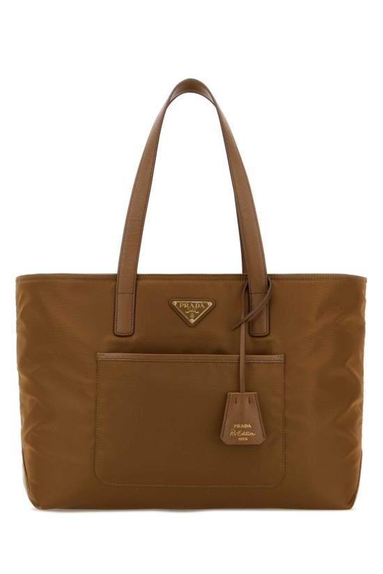 26FW 프라다 리에디션 1978 리나일론 사피아노 레더 토트백 1BG555R064 F0134 Brown