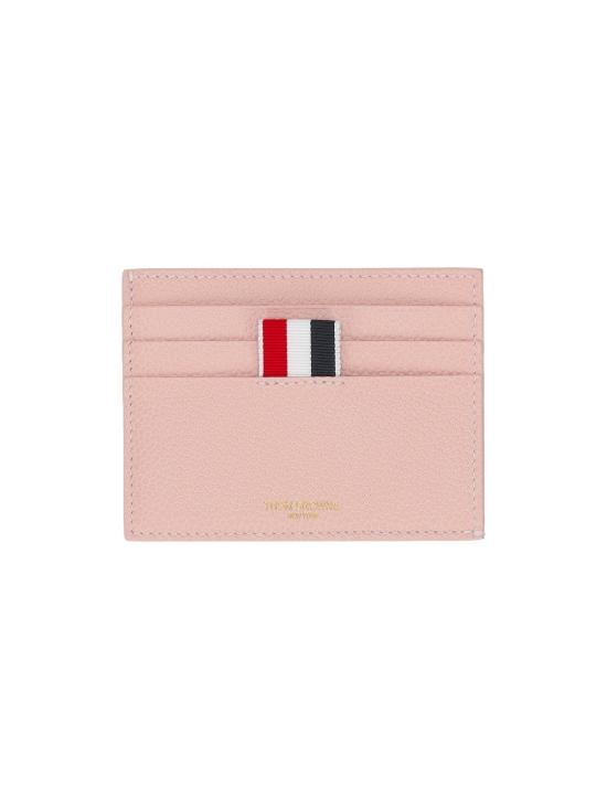 26FW 톰브라운 페블 그레인 레더 스트라이프 노트 카드 홀더 MAW031L00198 641 LIGHT PINK