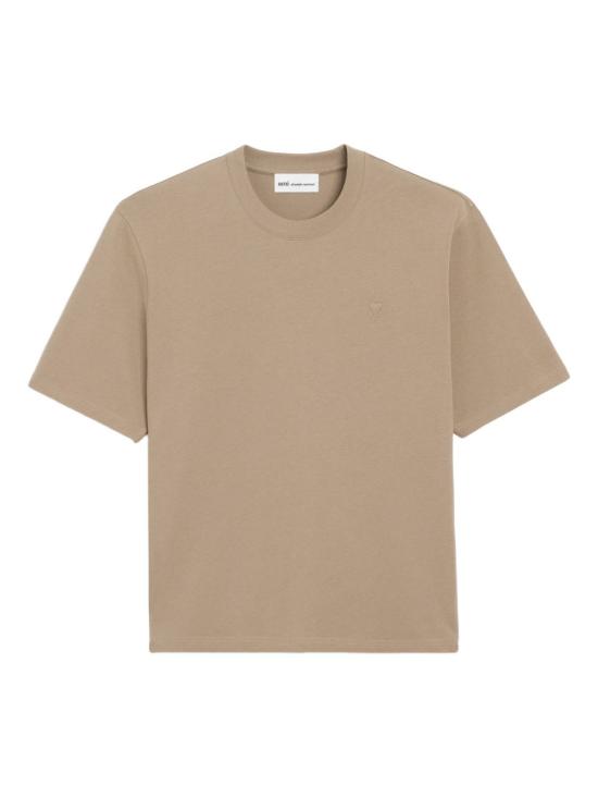 26SS 아미 하트 로고 코튼 자수 티셔츠 UTS34 1726A036 BEIGE