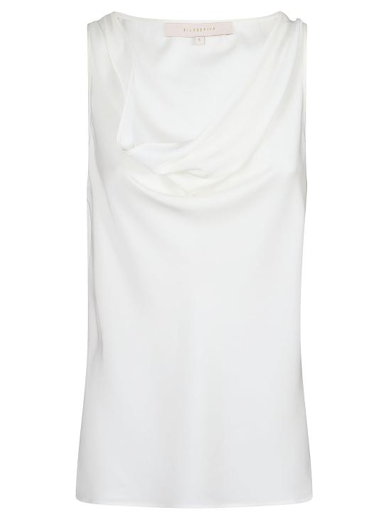 26SS 실크95파이브 민소매 티셔츠 PARIS COWL NECK WHITE White