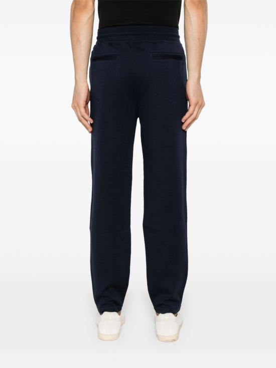 26FW 브루넬로 쿠치넬리 코튼 블렌드 트레이닝 팬츠 MM8313243G C1265 NAVY - BRUNELLO CUCINELLI