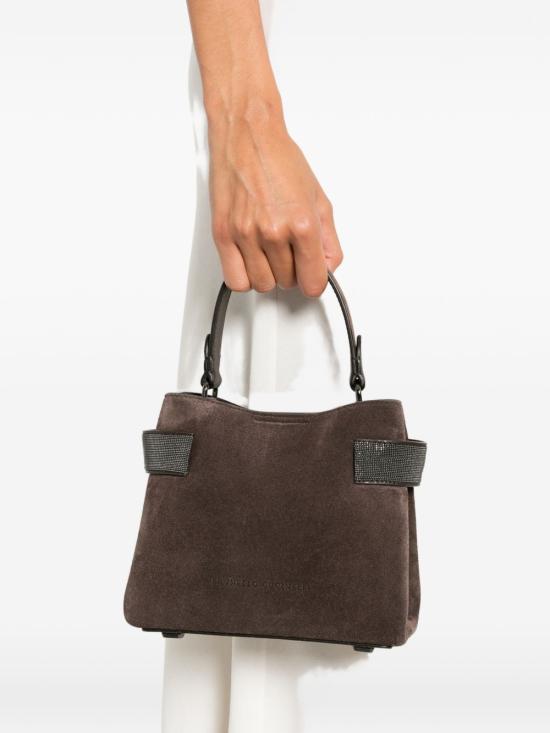 26FW 브루넬로 쿠치넬리 스몰 에센스 탑핸들 백 MBDLD2499P C9885 BROWN - BRUNELLO CUCINELLI