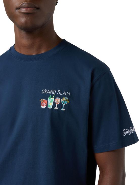 26SS 세인트바쓰 반팔 티셔츠 POT000104483L NAVY - MC2 SAINT BARTH