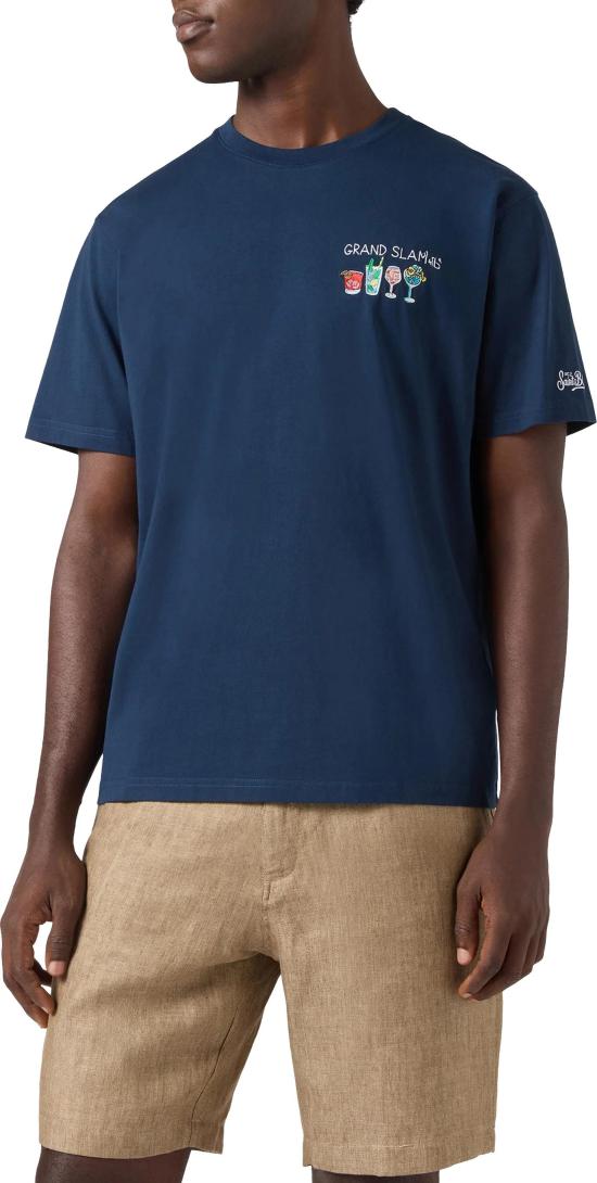 26SS 세인트바쓰 반팔 티셔츠 POT000104483L NAVY - MC2 SAINT BARTH