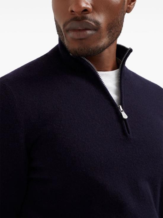 26FW 브루넬로 쿠치넬리 캐시미어 집업 니트 M2200124 CW425 NAVY - BRUNELLO CUCINELLI