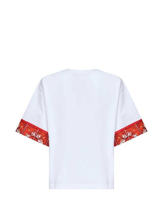 26FW 돌체앤가바나 반팔 티셔츠 F8V06ZGDDT1 W0800 BIANCO OTTICO - DOLCE & GABBANA