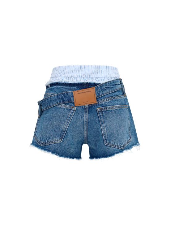26FW 알렉산더 왕 데님 숏팬츠 4DC3264124 400C BLUE - ALEXANDER WANG