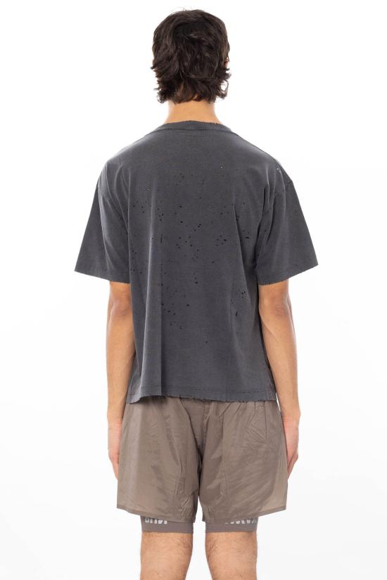 26SS 새티스파이 모스테크 티셔츠 11006 00A16 AGED BLACK Black - SATISFY