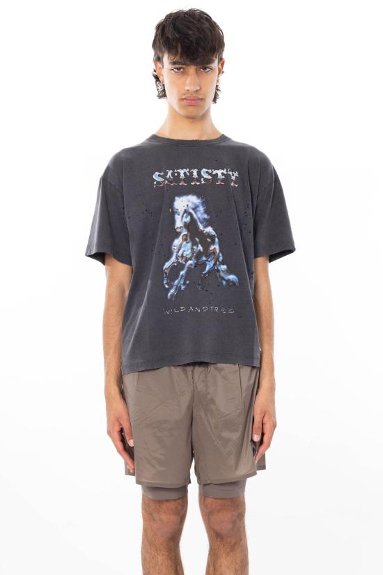 26SS 새티스파이 모스테크 티셔츠 11006 00A16 AGED BLACK Black