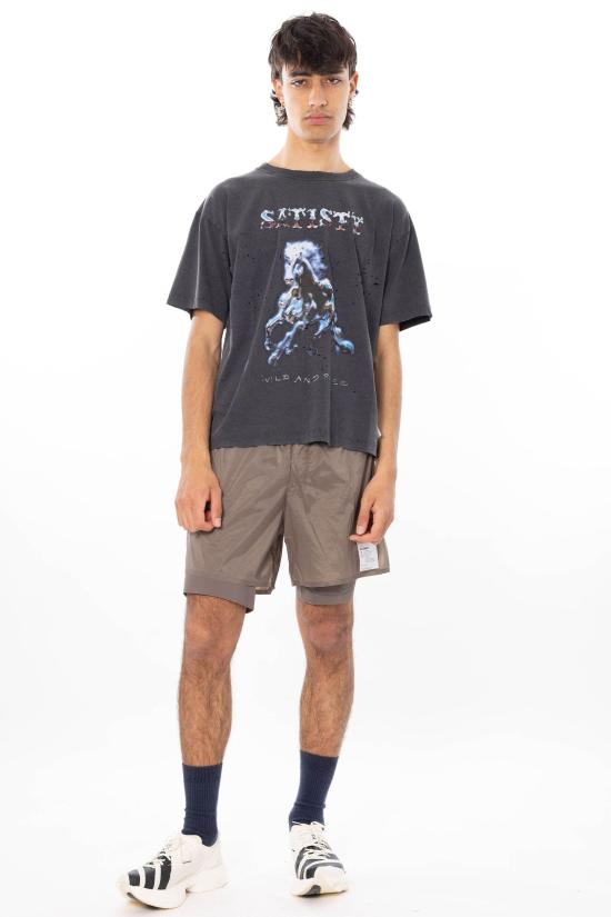 26SS 새티스파이 모스테크 티셔츠 11006 00A16 AGED BLACK Black - SATISFY