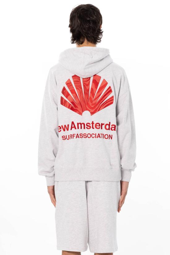 26SS 뉴 암스테르담 서프 어쏘시에이션 후드 티셔츠 2601117001 ASH POPPY RED Grey - NEW AMSTERDAM SURF ASSOCIATION