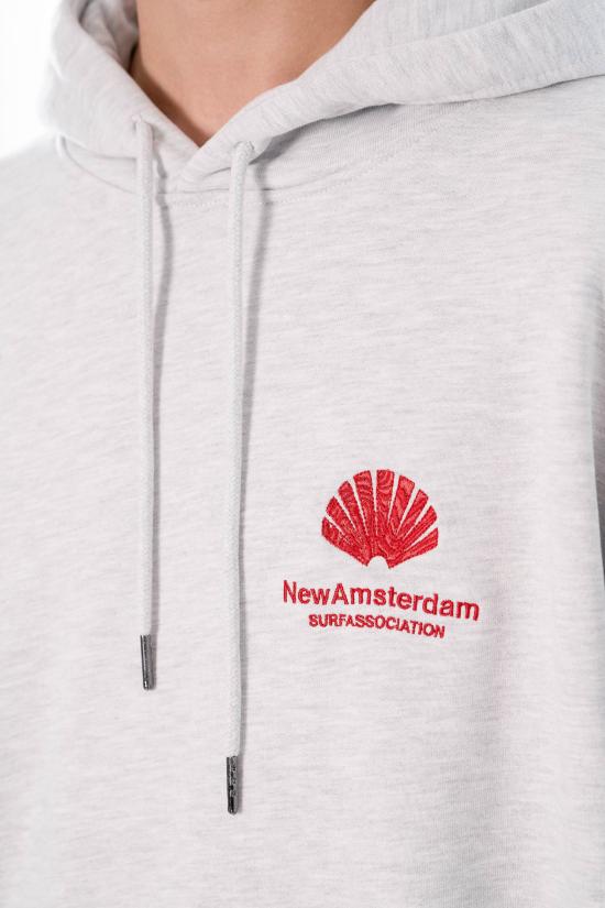 26SS 뉴 암스테르담 서프 어쏘시에이션 후드 티셔츠 2601117001 ASH POPPY RED Grey - NEW AMSTERDAM SURF ASSOCIATION