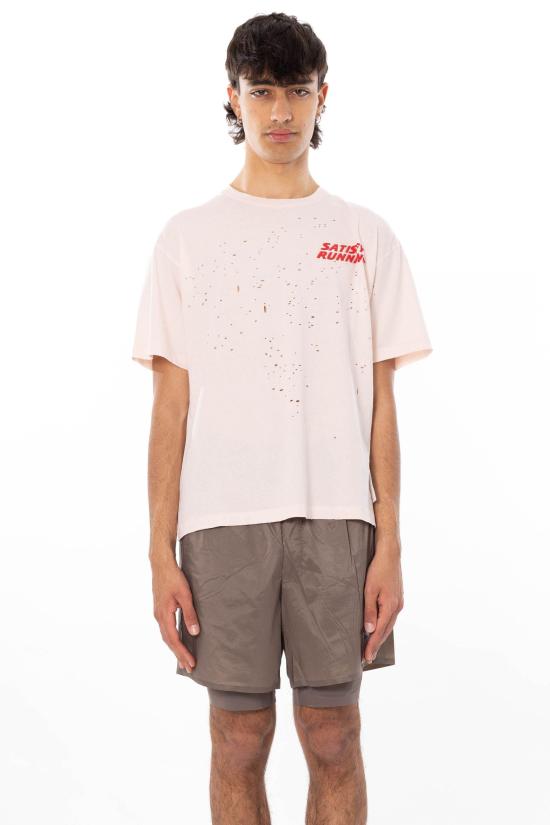 26SS 새티스파이 모스테크 티셔츠 11006 21E08 SUN BLEACHED ROSEWATER Pink