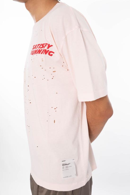 26SS 새티스파이 모스테크 티셔츠 11006 21E08 SUN BLEACHED ROSEWATER Pink - SATISFY
