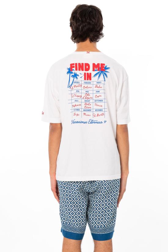 26SS 세인트바쓰 반팔 티셔츠 DLR0001 08058L 01N White - MC2 SAINT BARTH
