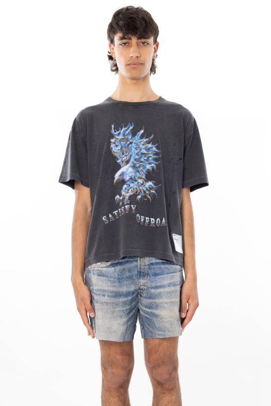 26SS 새티스파이 모스테크 티셔츠 11006 00A15 AGED BLACK Black