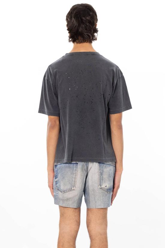 26SS 새티스파이 모스테크 티셔츠 11006 00A15 AGED BLACK Black - SATISFY