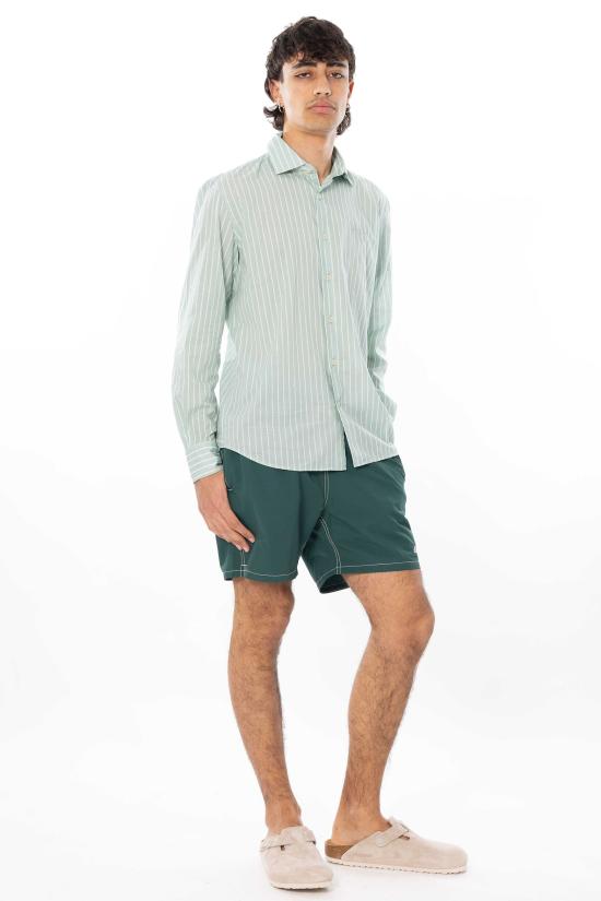 26SS 세인트바쓰 긴팔 셔츠 LCM0001 STRIPES 53 Green - MC2 SAINT BARTH