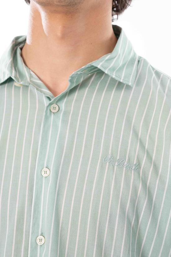 26SS 세인트바쓰 긴팔 셔츠 LCM0001 STRIPES 53 Green - MC2 SAINT BARTH