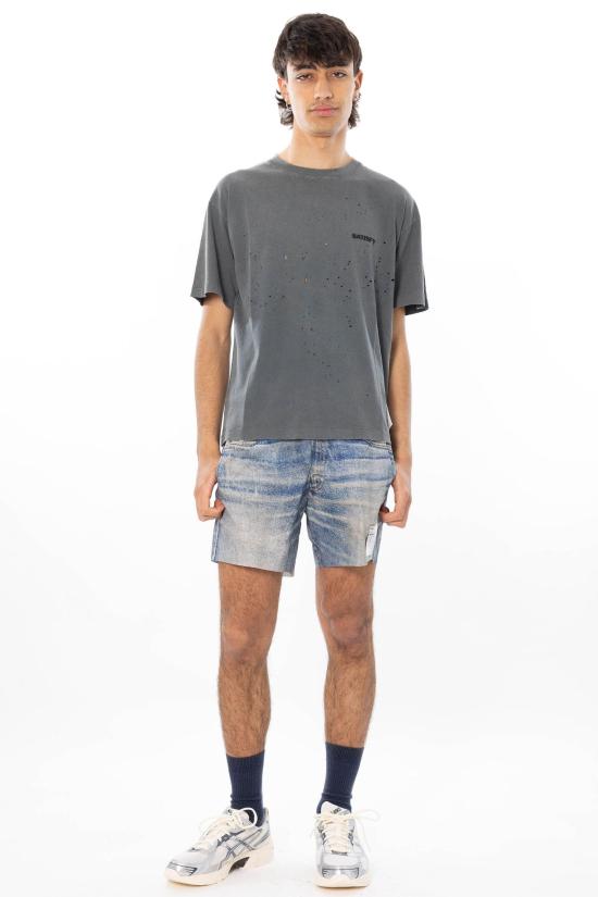 26SS 새티스파이 모스테크 티셔츠 11006 01A02 FADED BLACK Grey - SATISFY