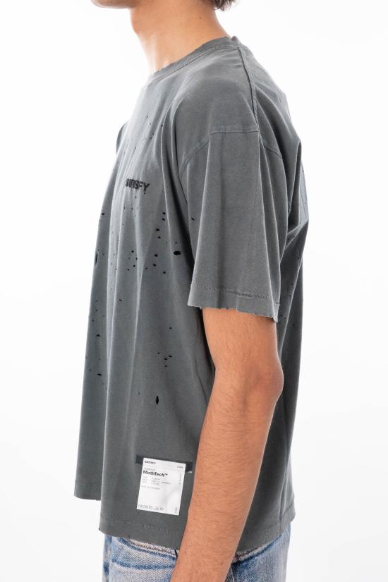 26SS 새티스파이 모스테크 티셔츠 11006 01A02 FADED BLACK Grey - SATISFY