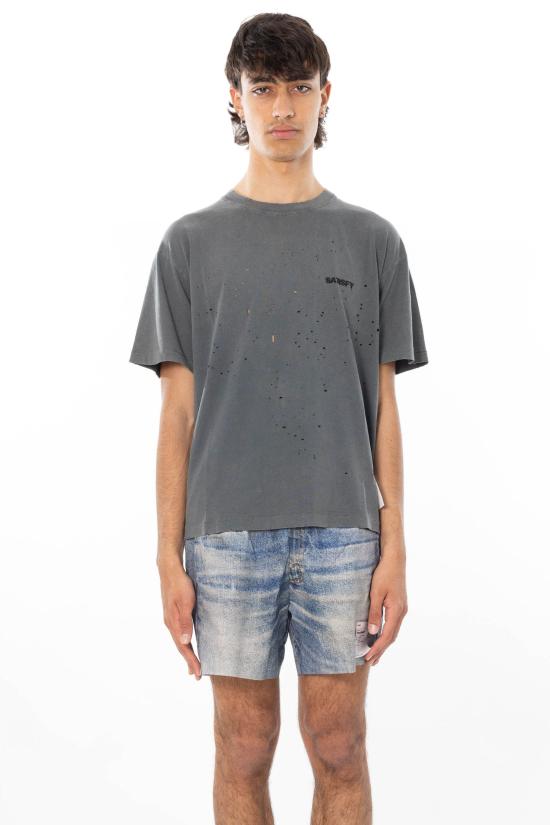 26SS 새티스파이 모스테크 티셔츠 11006 01A02 FADED BLACK Grey