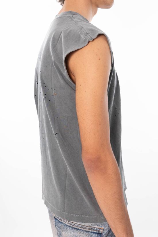 26SS 새티스파이 모스테크 머슬 티셔츠 11005 00A02 FADED BLACK Grey - SATISFY