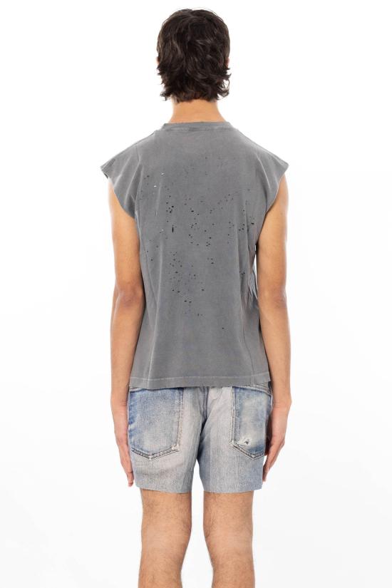 26SS 새티스파이 모스테크 머슬 티셔츠 11005 00A02 FADED BLACK Grey - SATISFY