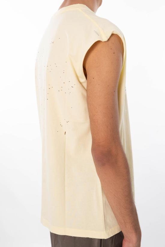 26SS 새티스파이 모스테크 머슬 티셔츠 11005 41A04 AGED TRANSPARENT YELLOW Beige - SATISFY