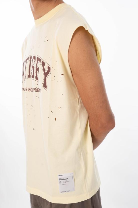 26SS 새티스파이 모스테크 머슬 티셔츠 11005 41A04 AGED TRANSPARENT YELLOW Beige - SATISFY